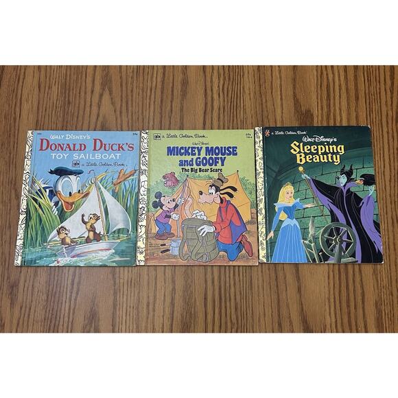Vintage Walt Disney Little Golden Books Lot of 8 Dumbo Mickey Donald Hercules… - Picture 2 of 11